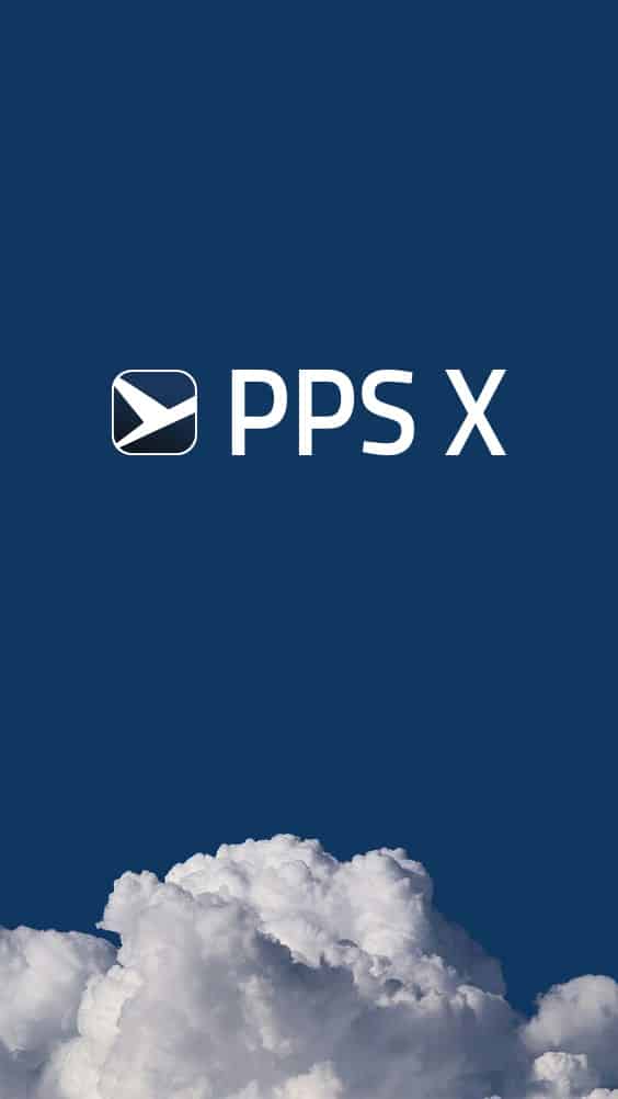 Multiple screens showing AIR SUPPORT’s OPSCONTROL and PPS Flight Planning systems on monitors, laptop, and tablet, displaying flight routes, weather data, and operational maps. All on a dark blue background with a PPS X logo